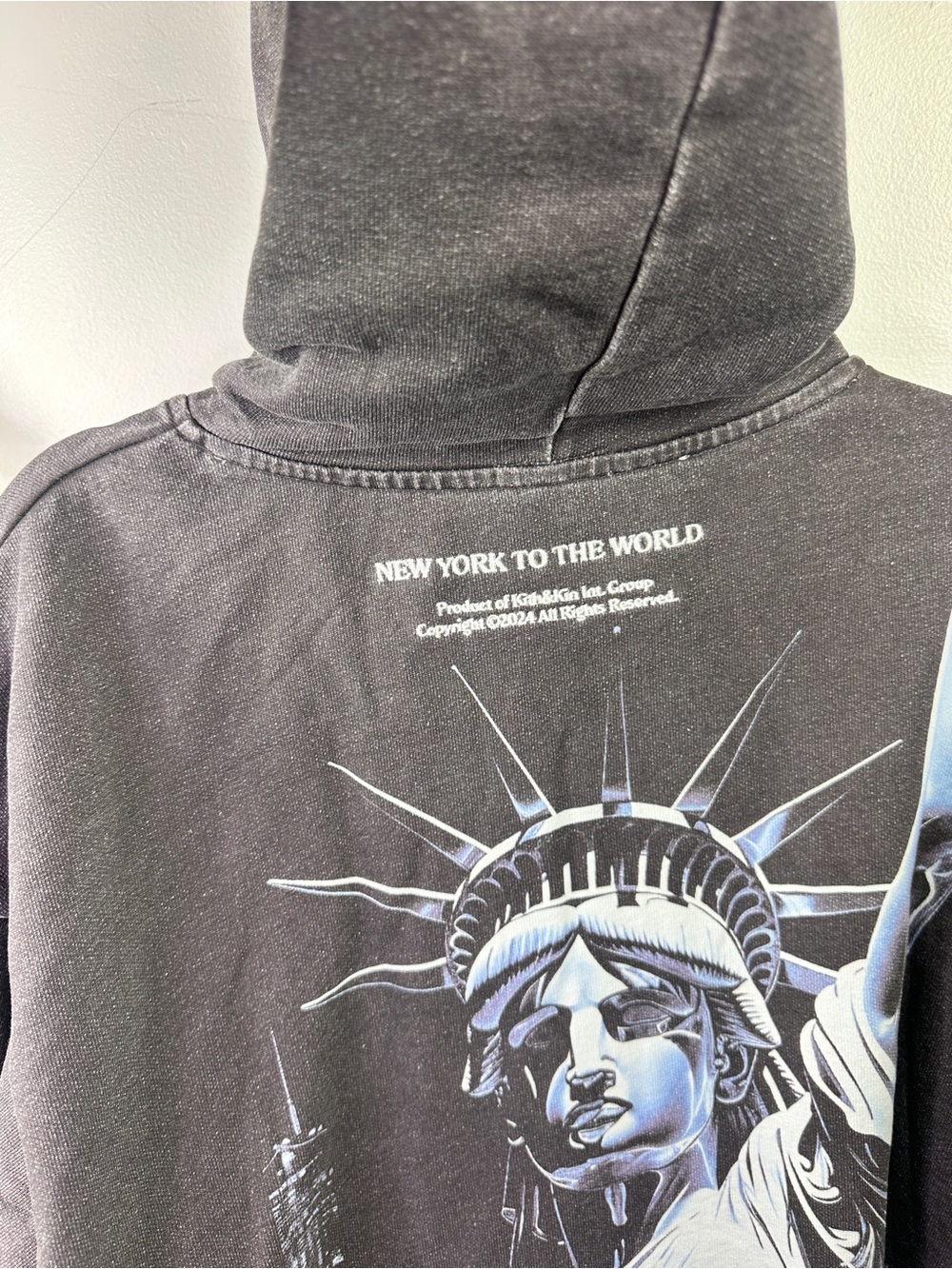 KITH NY To The World Neon Liberty Vintage Nelson Hoodie sz XXL - Picture 7 of 7